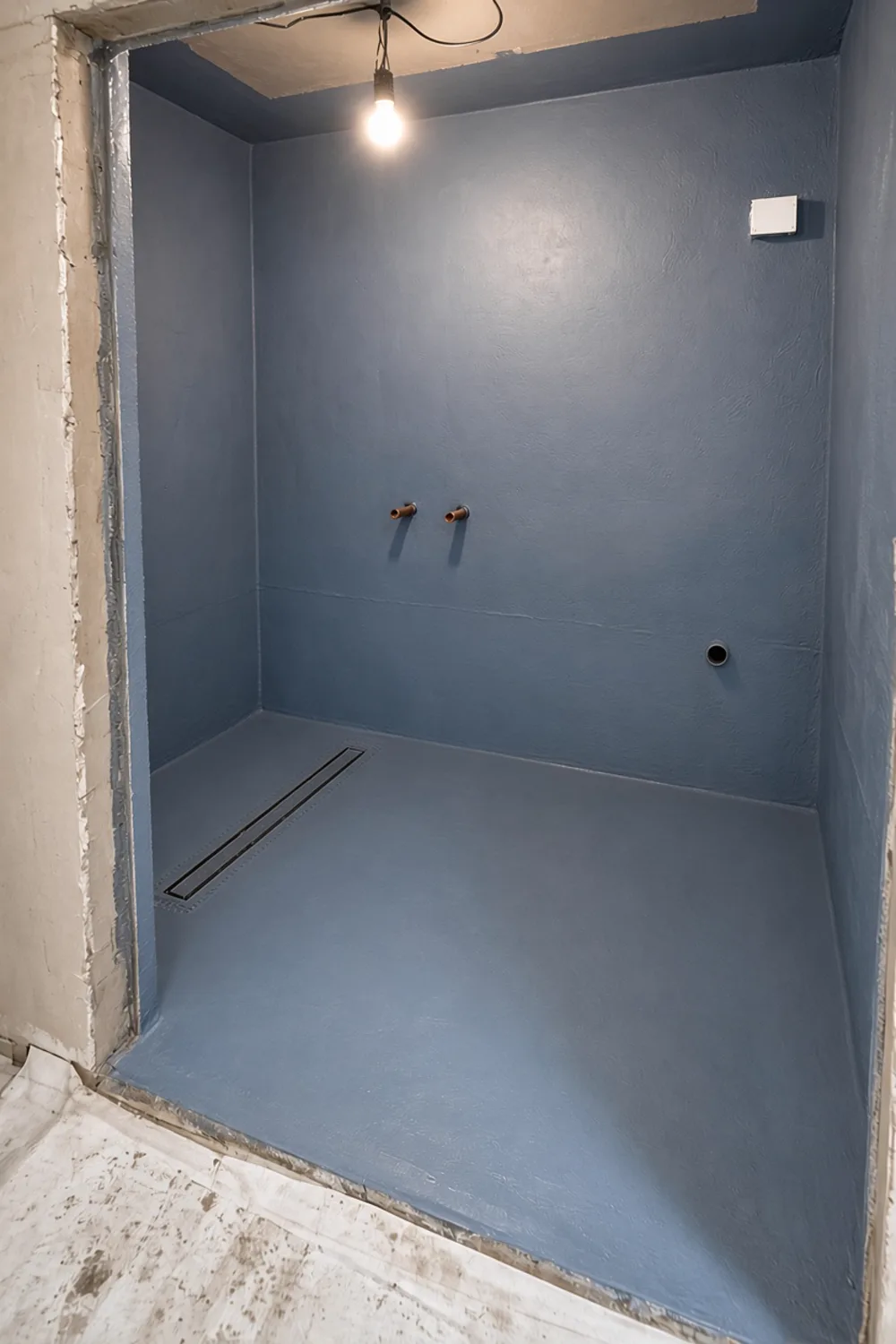Design inspiration: waterproof tanking membrane applied to shower walls and floor before tiling